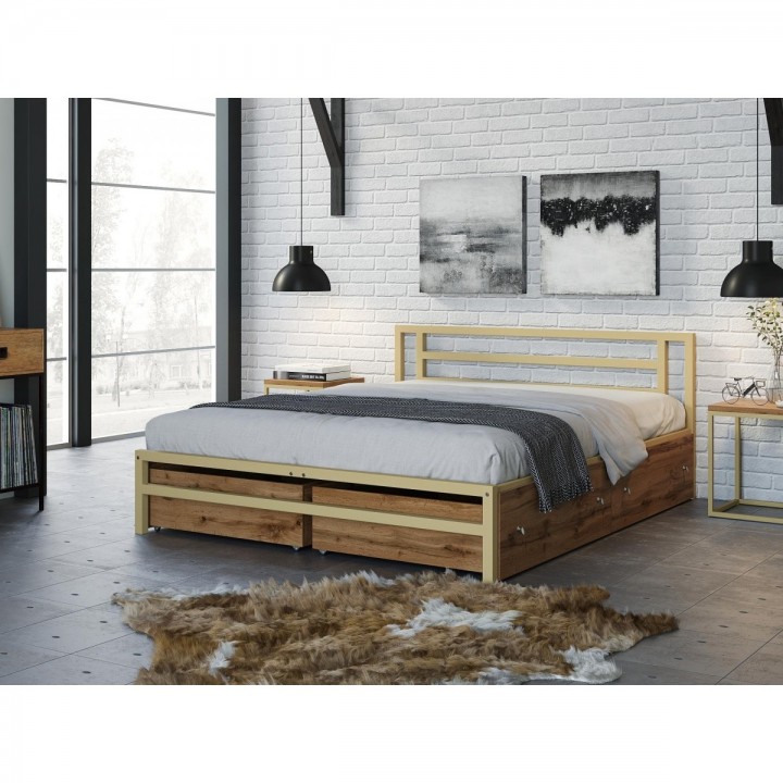 Двуспальная кровать 4 Сезона Титан с ящиками