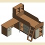 Кровать-чердак Формула мебели Дюймовочка-1
