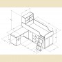 Кровать-чердак Формула мебели Дюймовочка-1