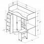 Кровать-чердак Формула мебели Теремок-1