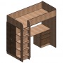 Кровать-чердак Формула мебели Теремок-3
