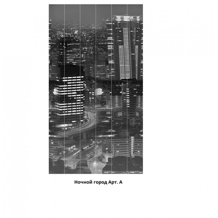 Панно из ПВХ-панелей с цифровой печатью Ночной город