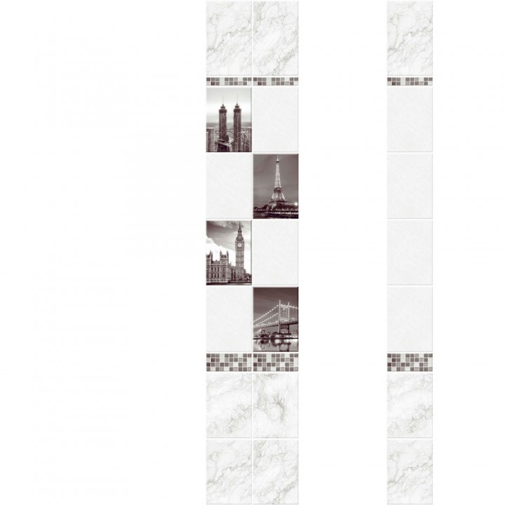ПВХ-панели с имитацией плитки Город 1